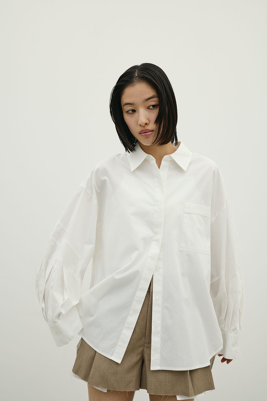 パネルオーバーシャツ WHT FREE