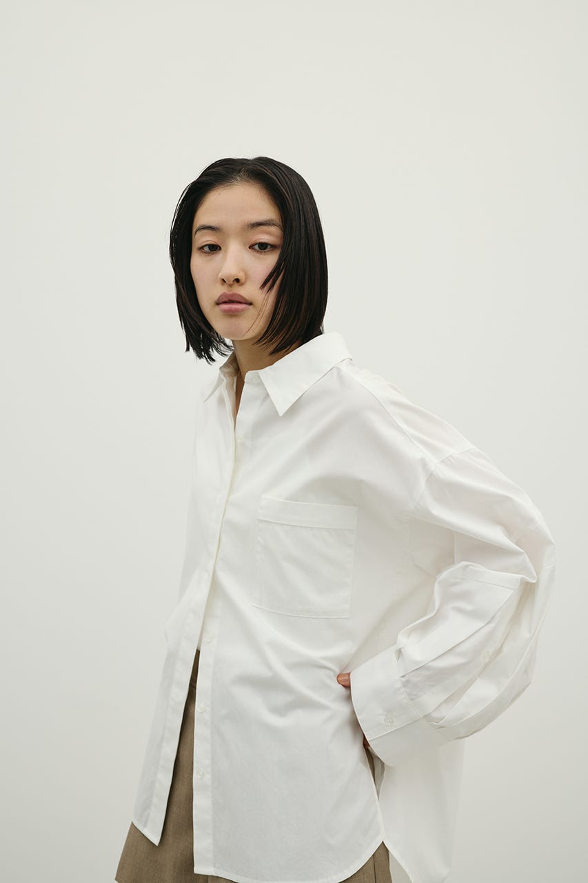 パネルオーバーシャツ WHT FREE