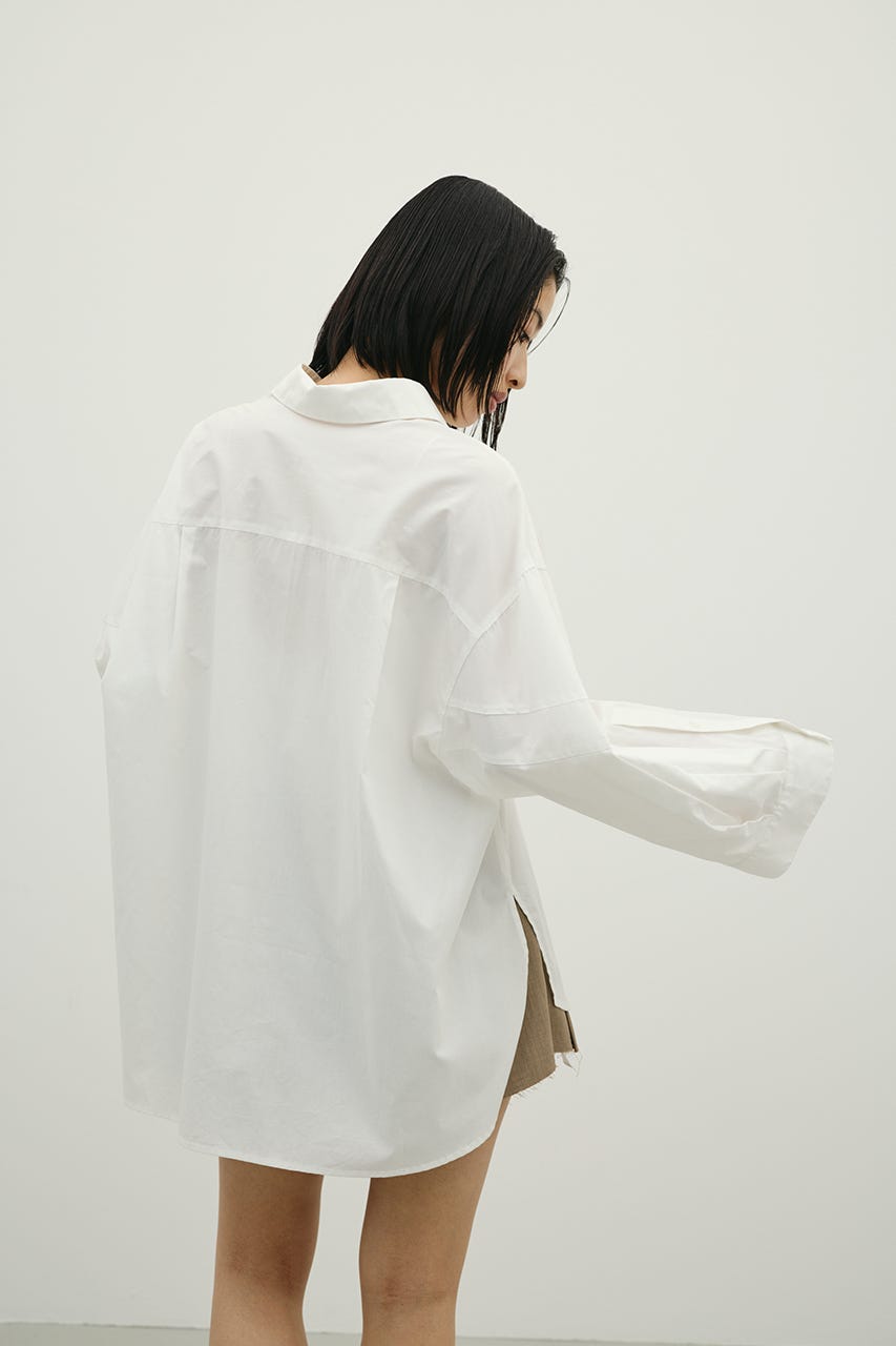 パネルオーバーシャツ WHT FREE
