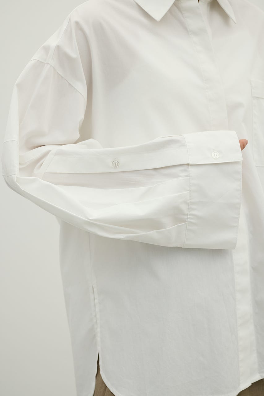 パネルオーバーシャツ WHT FREE