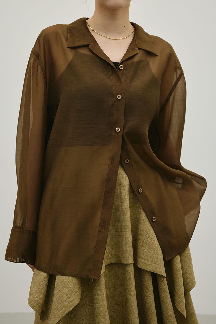 シアーオーバーシャツ BRN FREE