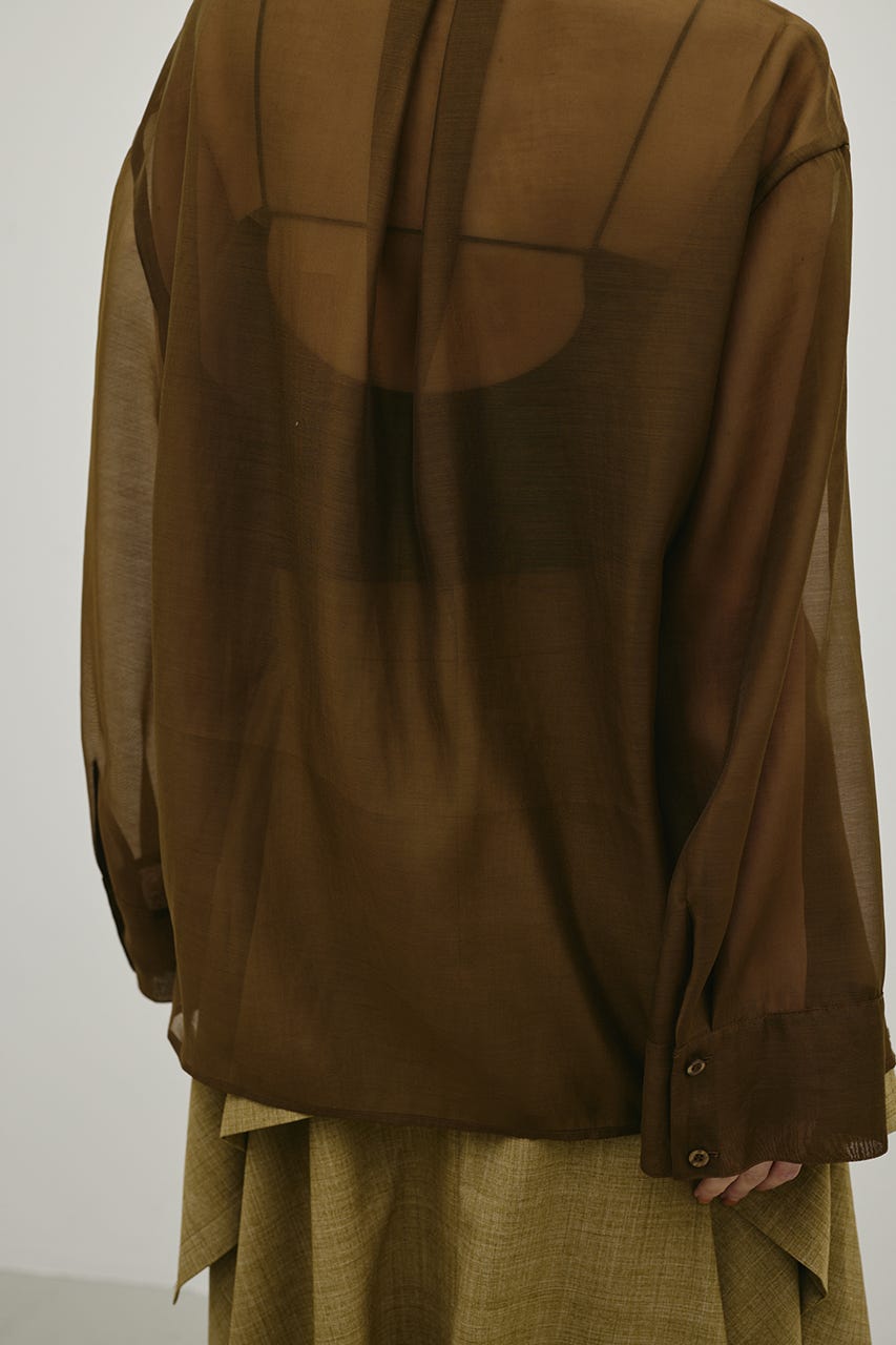 シアーオーバーシャツ BRN FREE