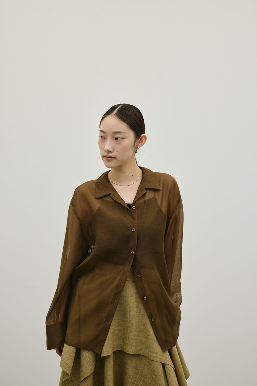 シアーオーバーシャツ BRN FREE