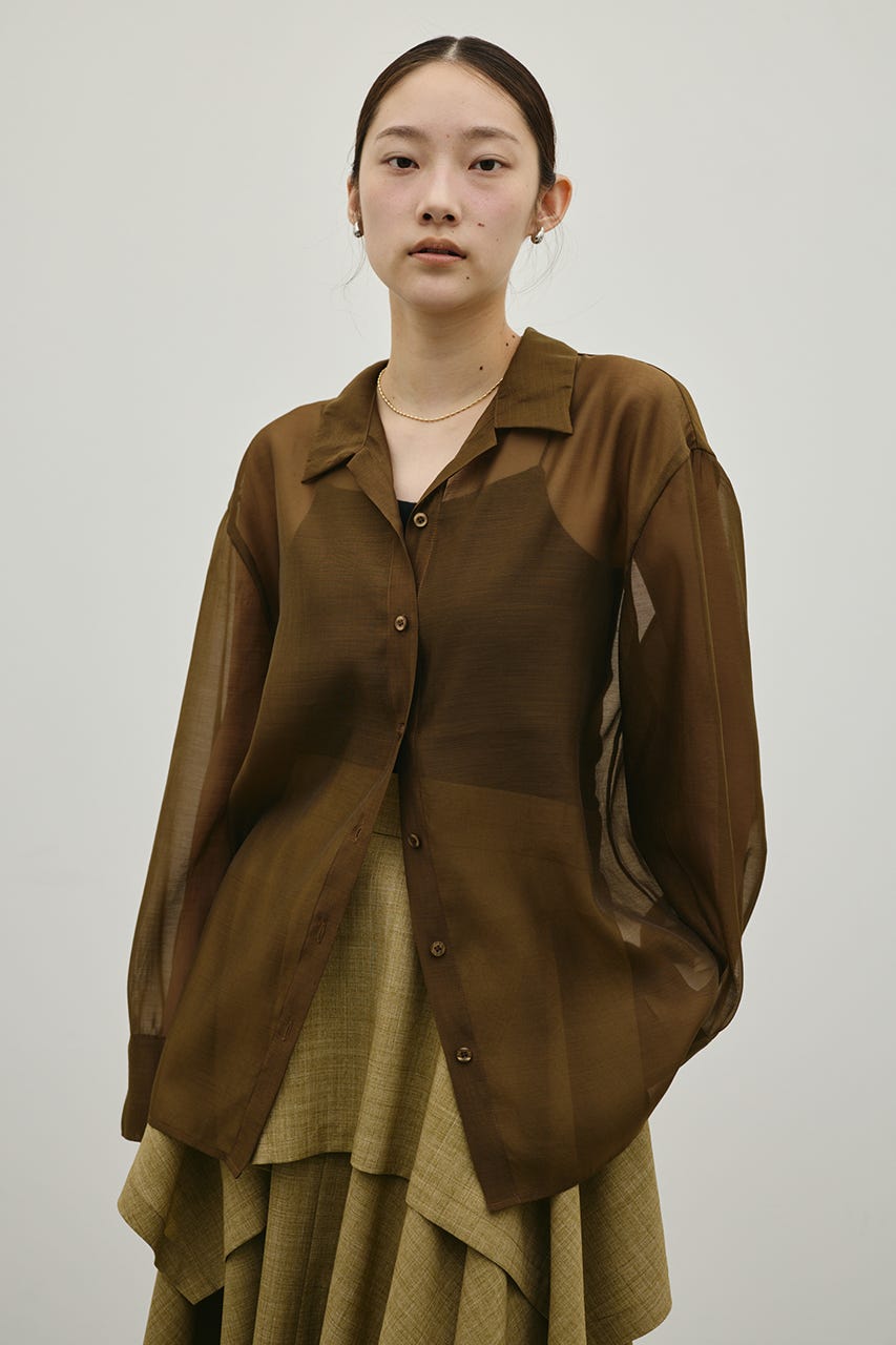 シアーオーバーシャツ BRN FREE