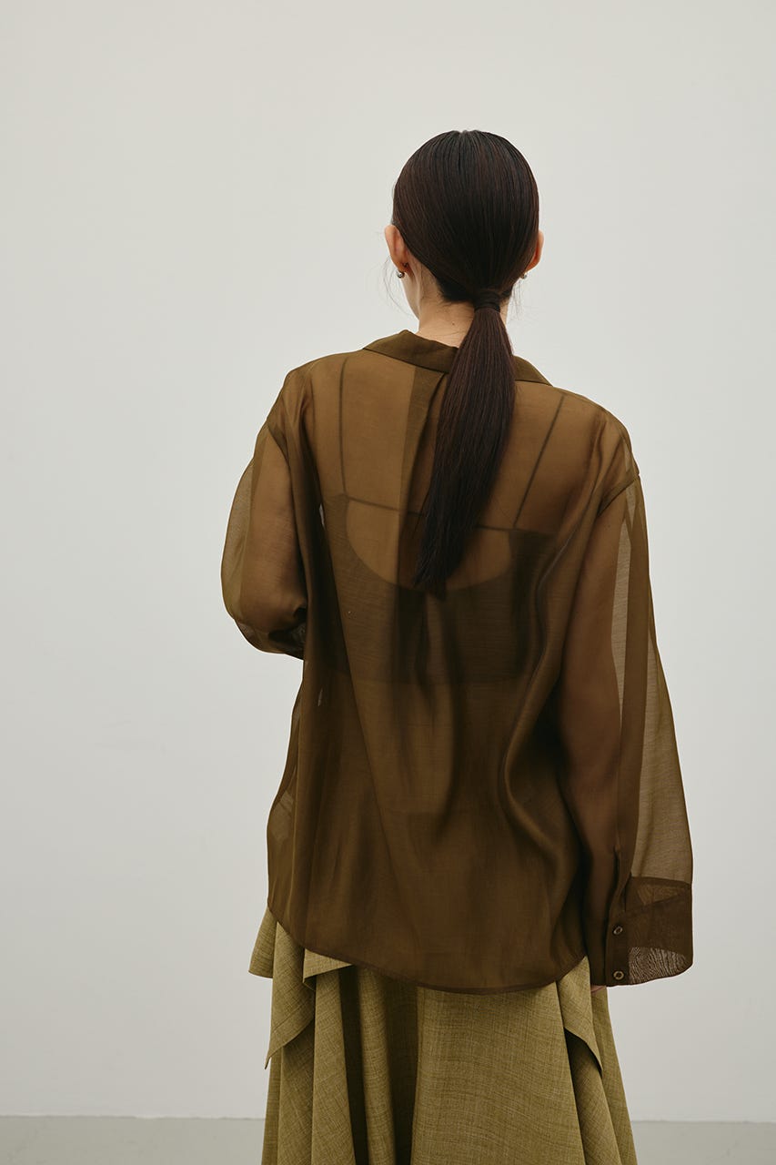 シアーオーバーシャツ BRN FREE