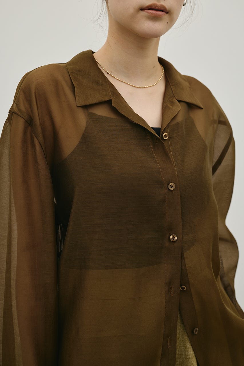 シアーオーバーシャツ BRN FREE