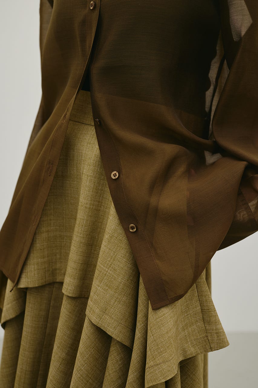 シアーオーバーシャツ BRN FREE