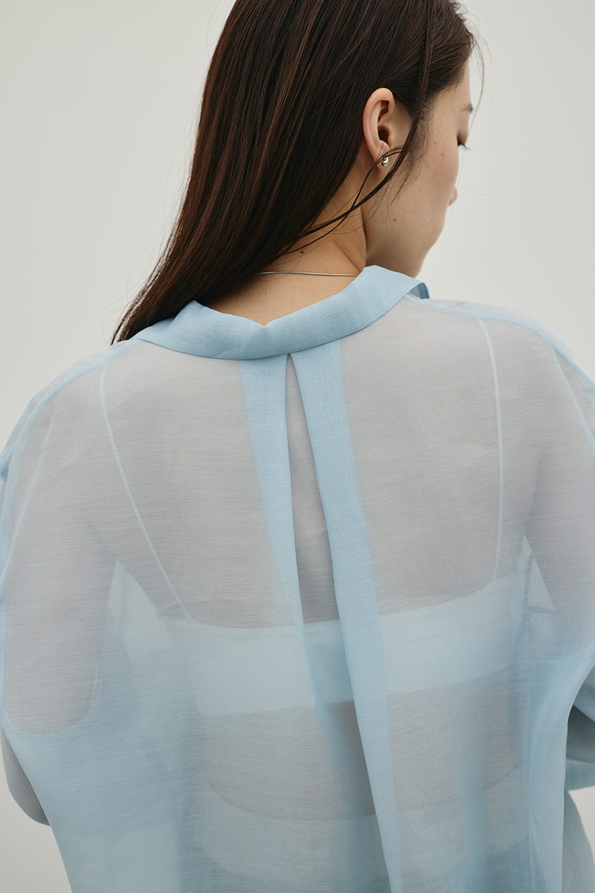 シアーオーバーシャツ SAX FREE