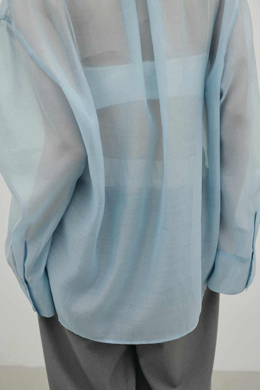 シアーオーバーシャツ SAX FREE