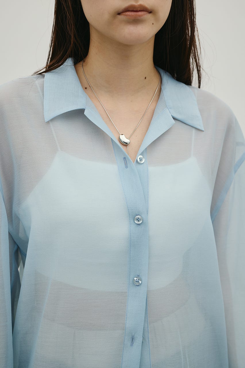 シアーオーバーシャツ SAX FREE