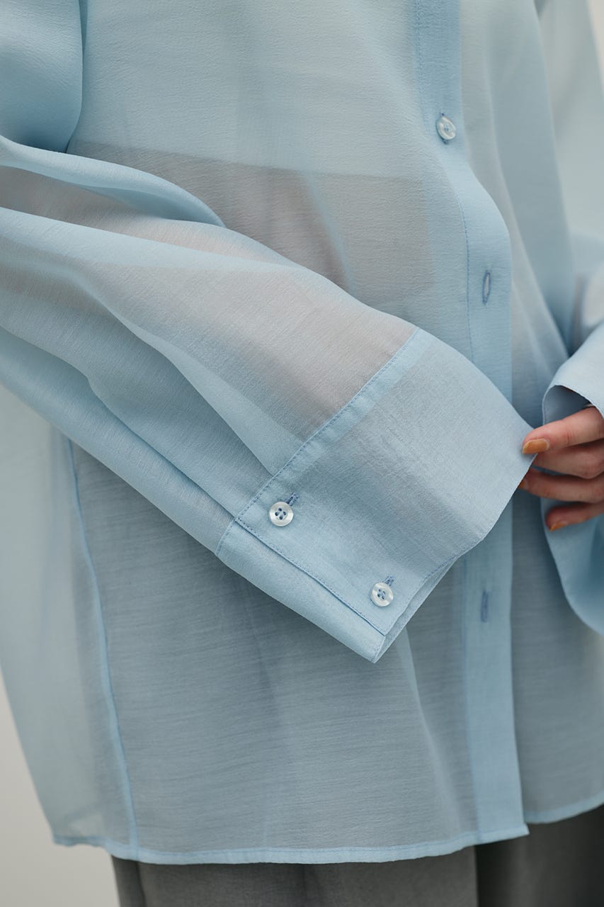 シアーオーバーシャツ SAX FREE