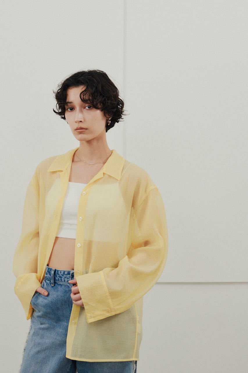 シアーオーバーシャツ YEL FREE