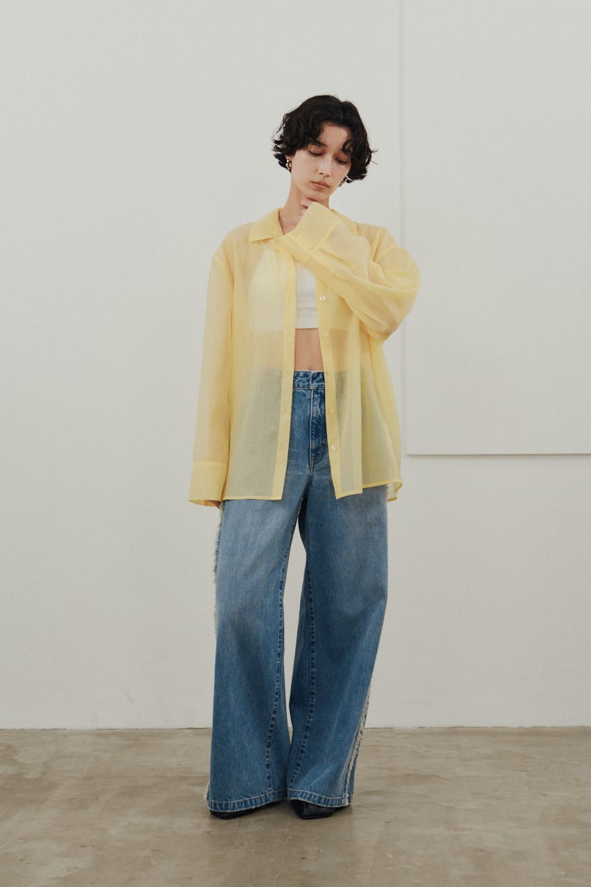 シアーオーバーシャツ YEL FREE