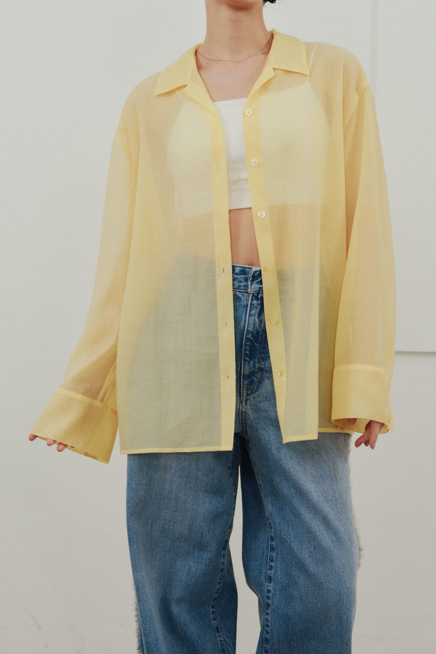 シアーオーバーシャツ YEL FREE