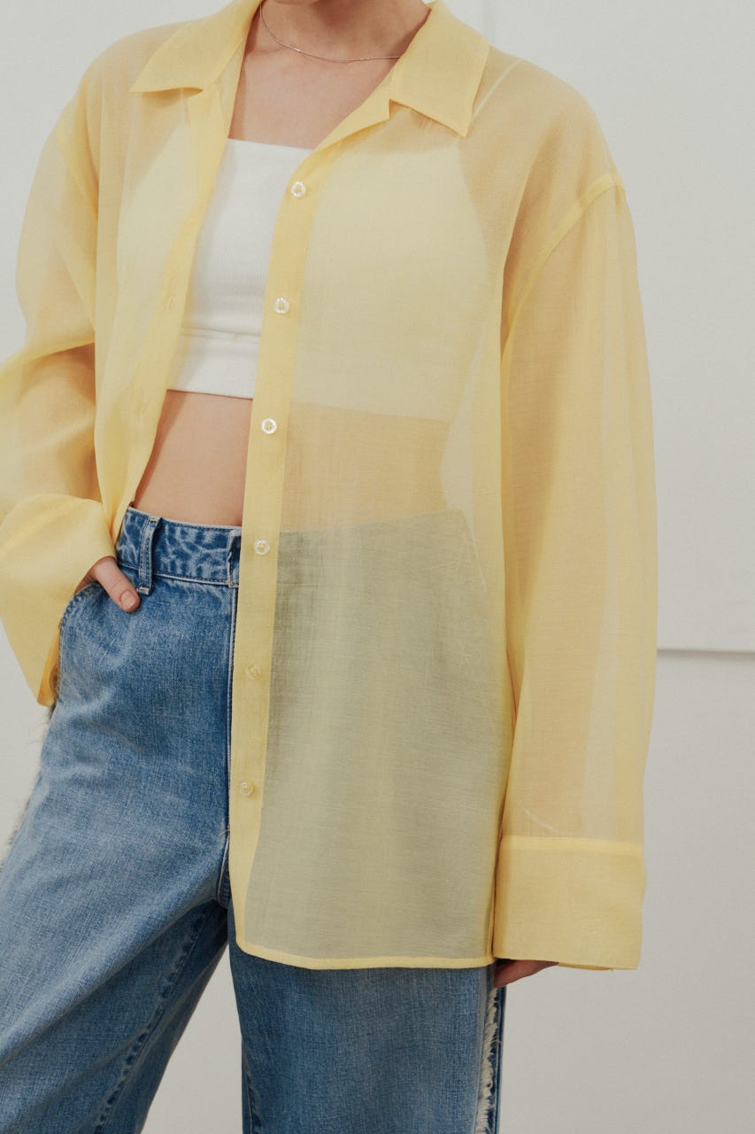 シアーオーバーシャツ YEL FREE