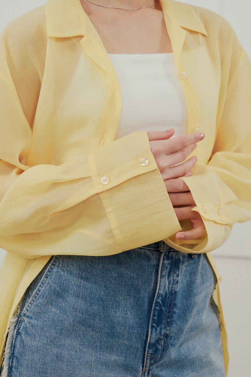 シアーオーバーシャツ YEL FREE