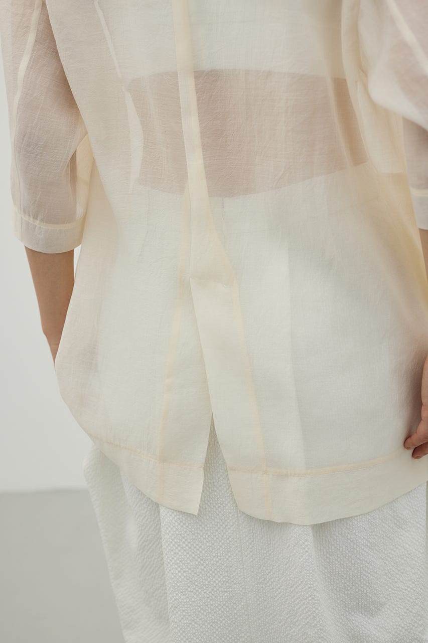 ハーフスリーブシアーテーラージャケット IVOY FREE