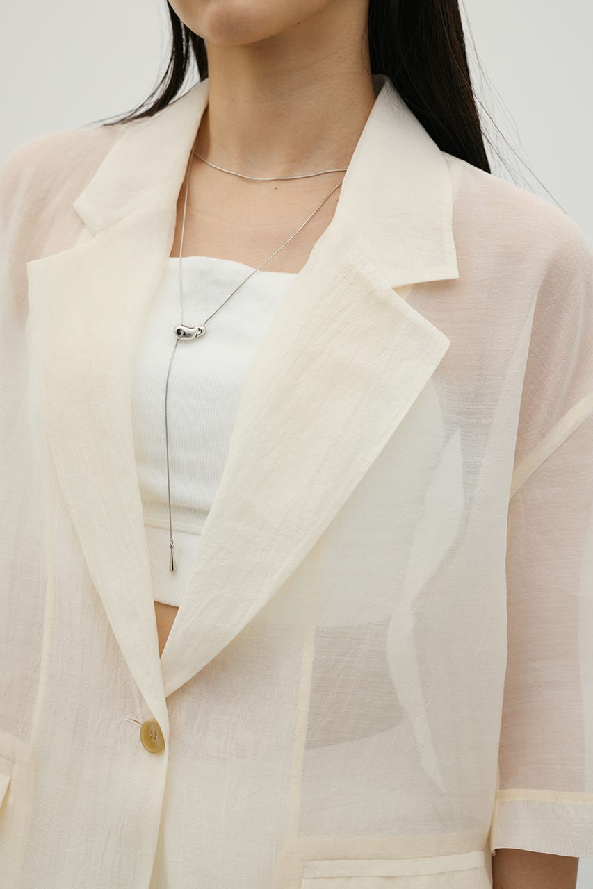 ハーフスリーブシアーテーラージャケット IVOY FREE