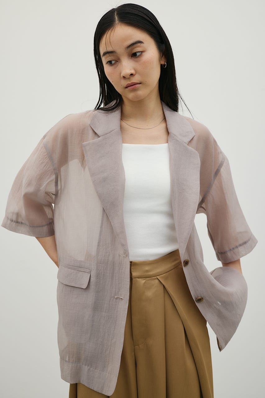 ハーフスリーブシアーテーラージャケット L/GRY FREE