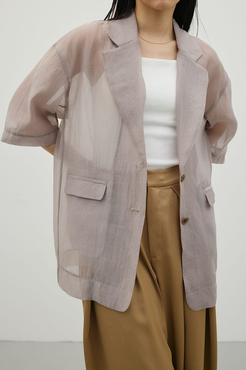 ハーフスリーブシアーテーラージャケット L/GRY FREE