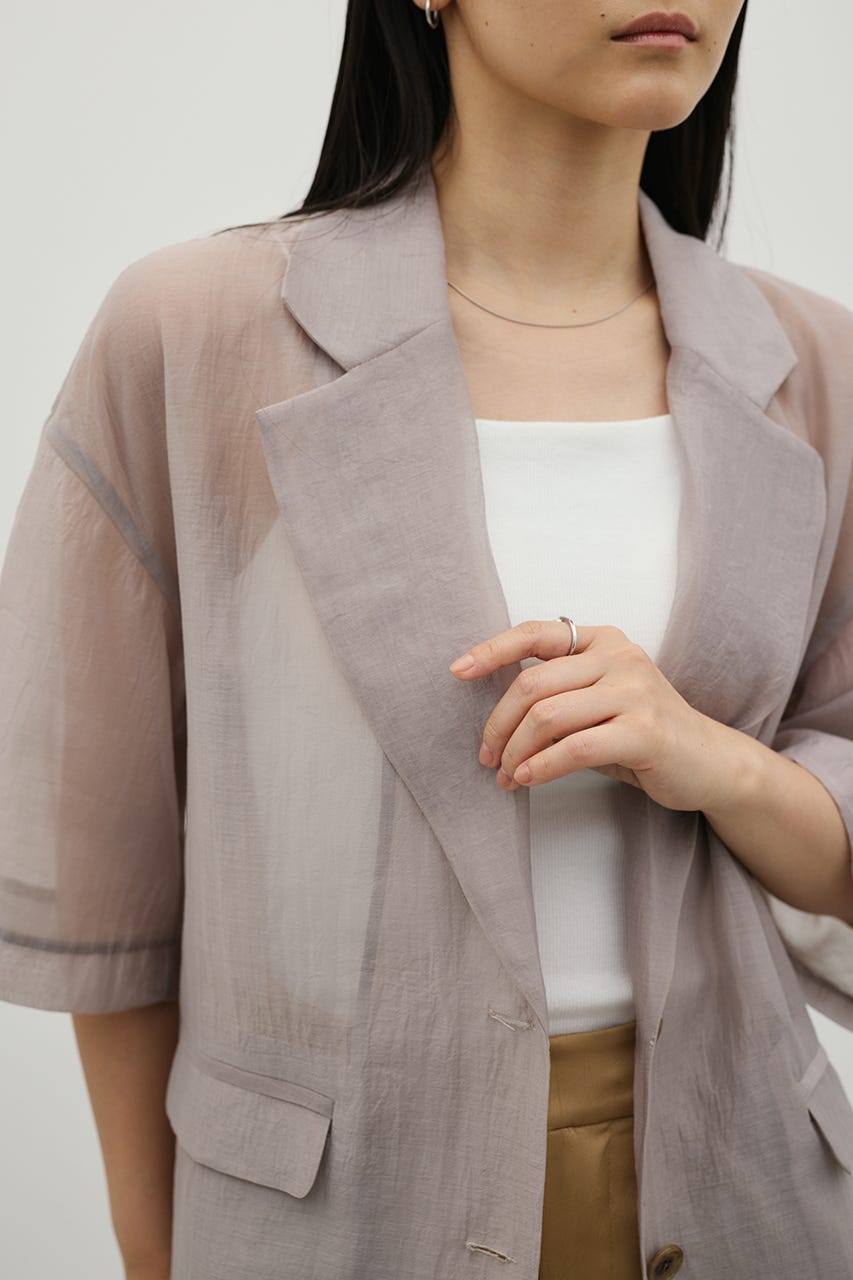 ハーフスリーブシアーテーラージャケット L/GRY FREE