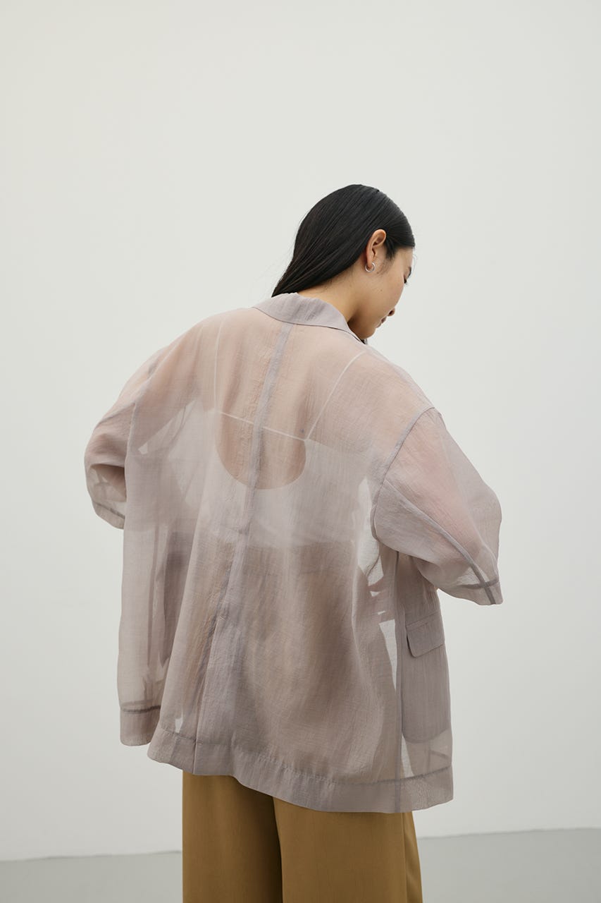 ハーフスリーブシアーテーラージャケット L/GRY FREE