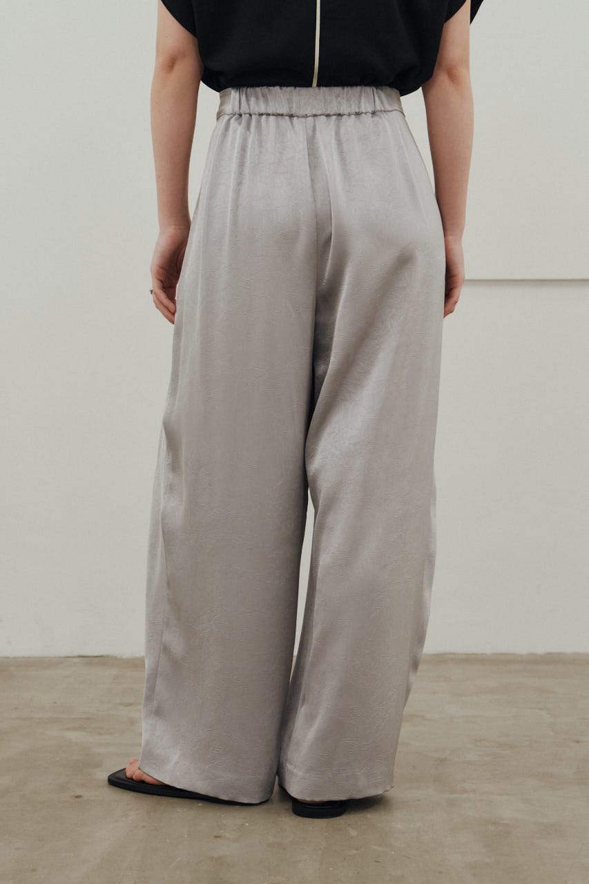 サテンラップワイドパンツ GRY M