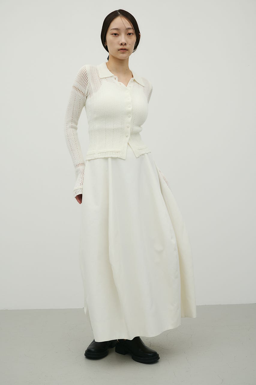 ヘムバルーンスカート WHT M