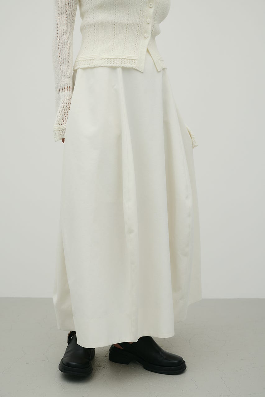 ヘムバルーンスカート WHT M