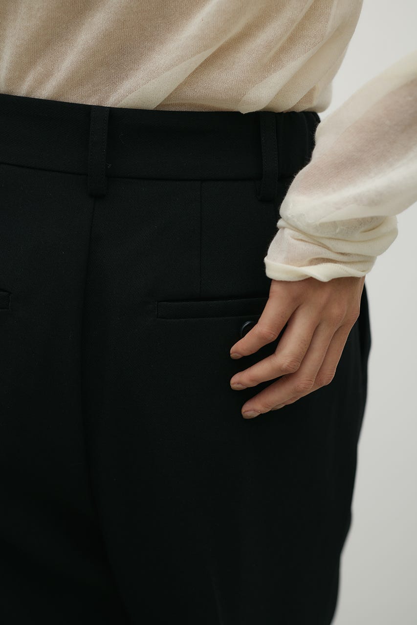 ストレートタックパンツ BLK M