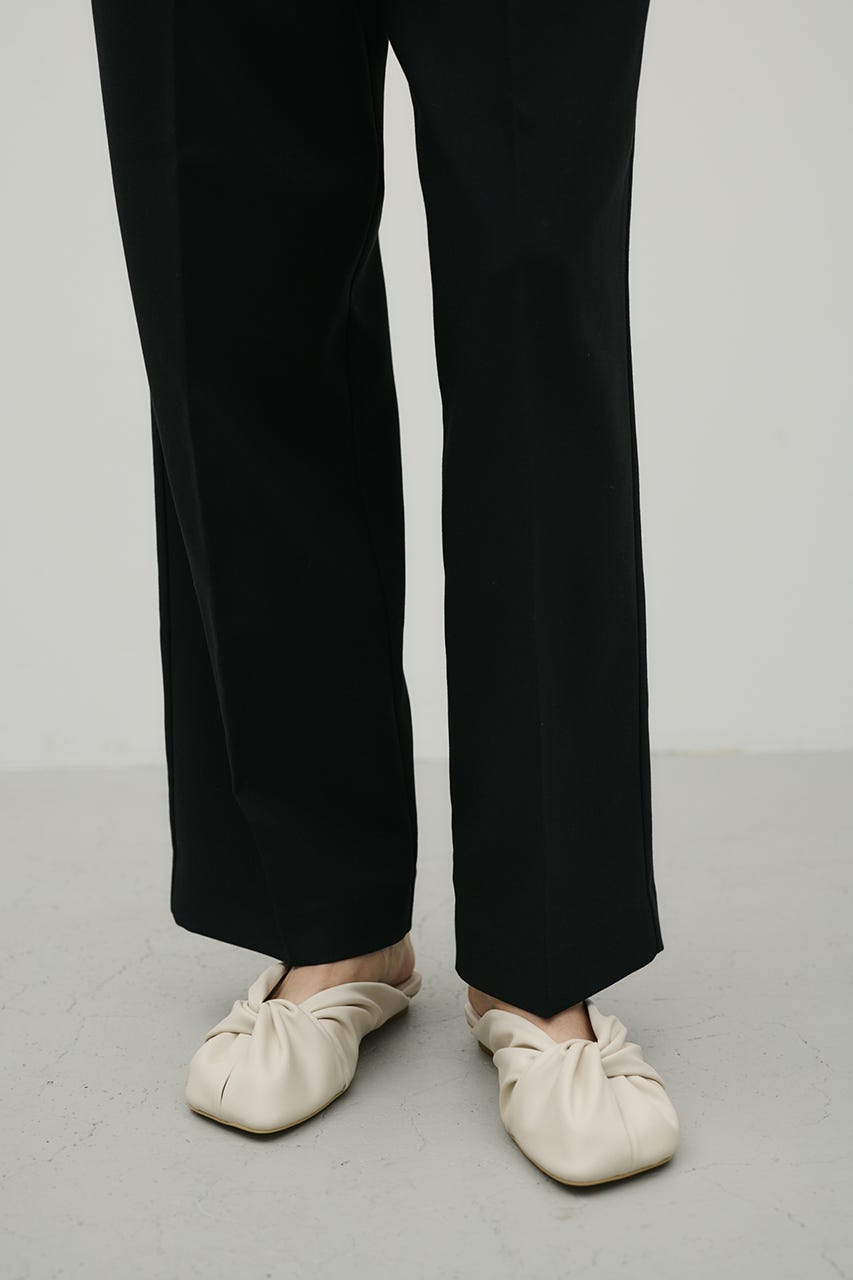 ストレートタックパンツ BLK M