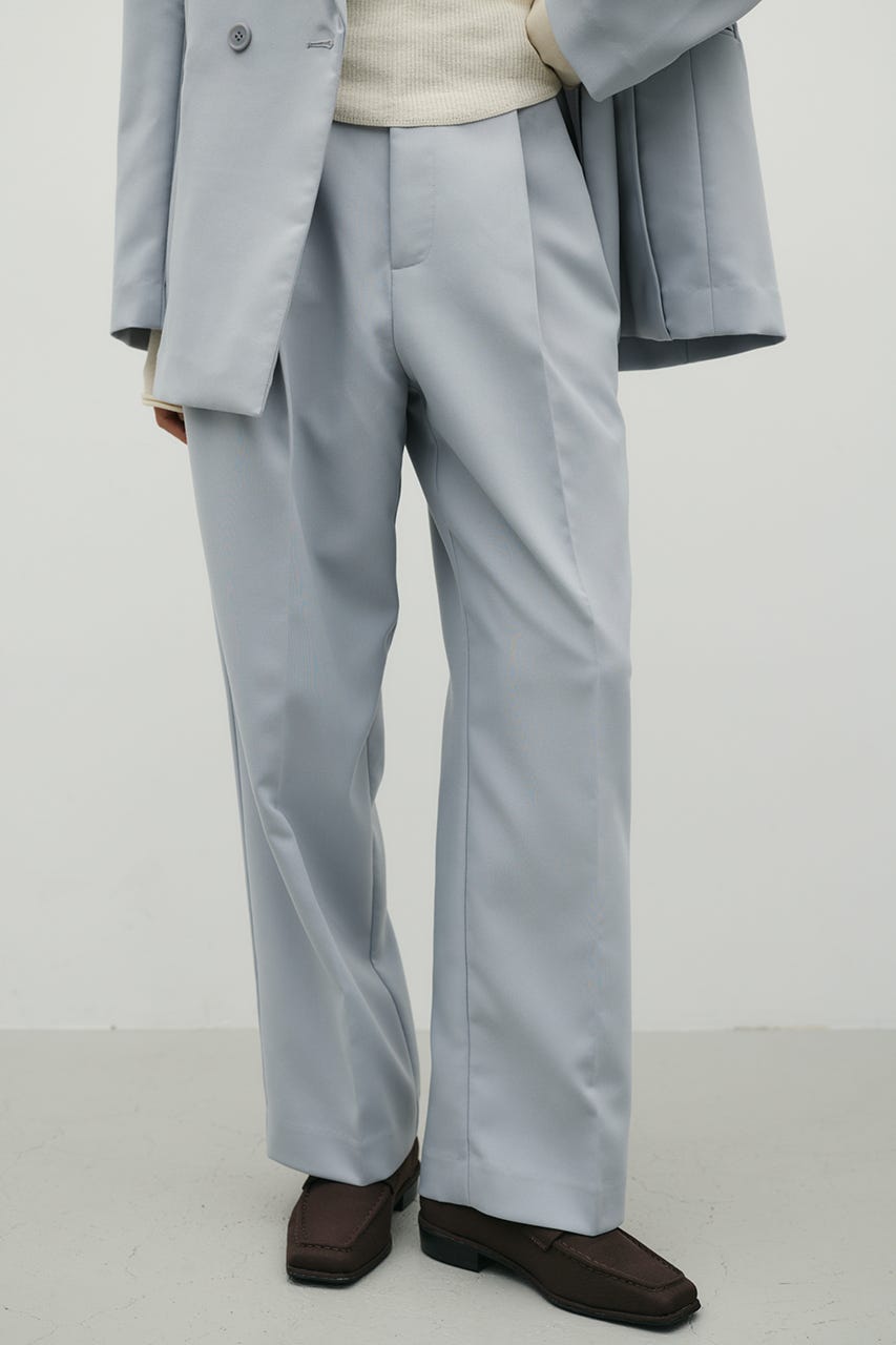 ストレートタックパンツ SAX S