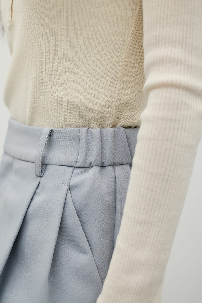 ストレートタックパンツ SAX S