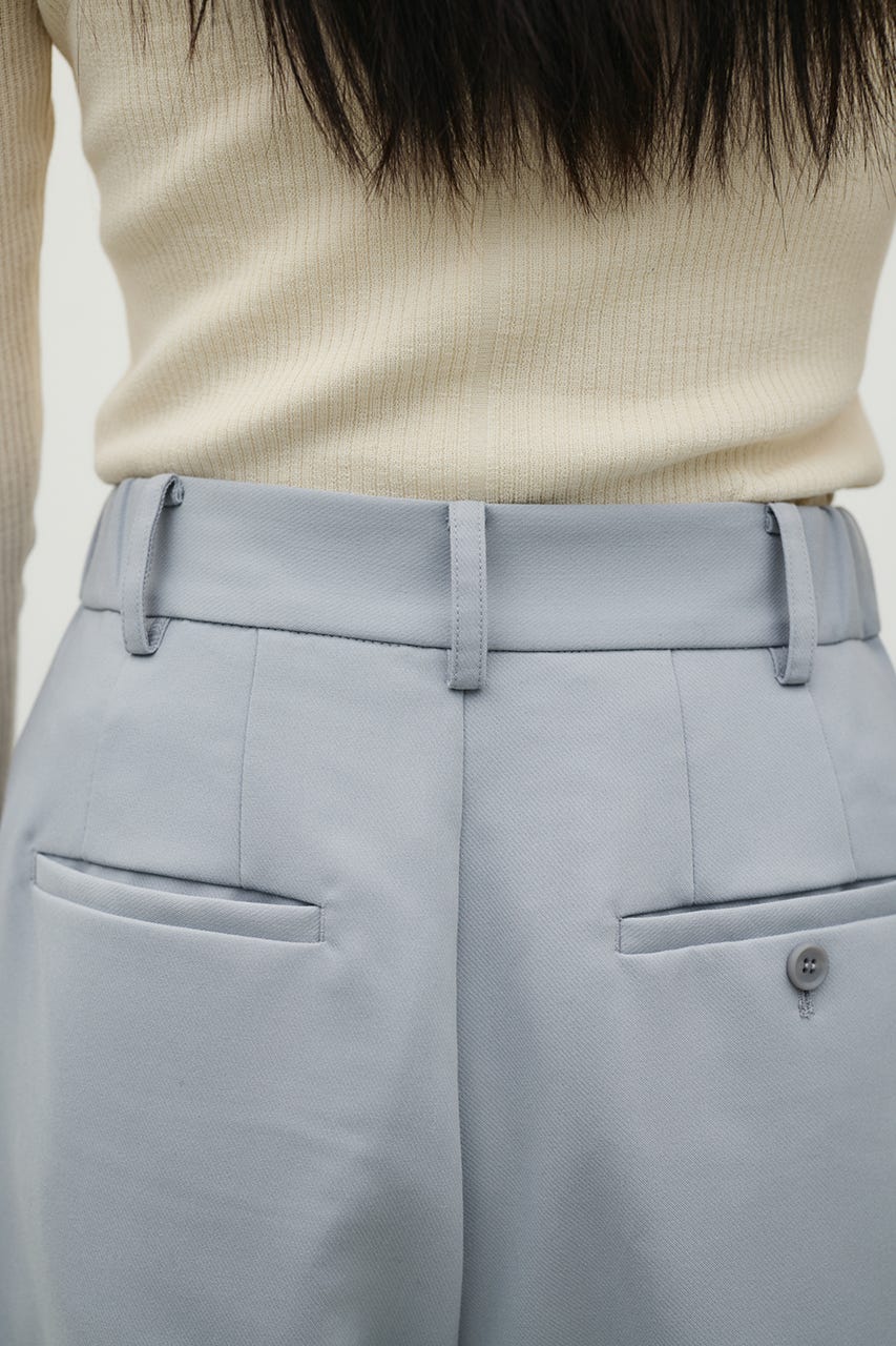 ストレートタックパンツ SAX S