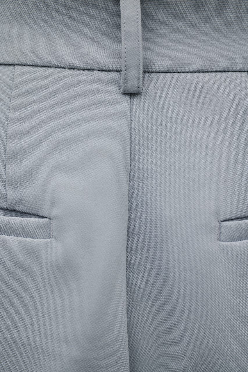 ストレートタックパンツ SAX S