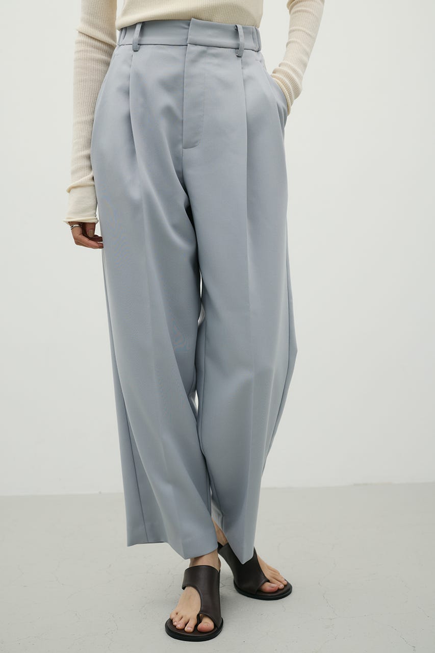 ストレートタックパンツ SAX S