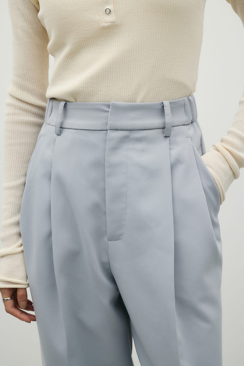 ストレートタックパンツ SAX S