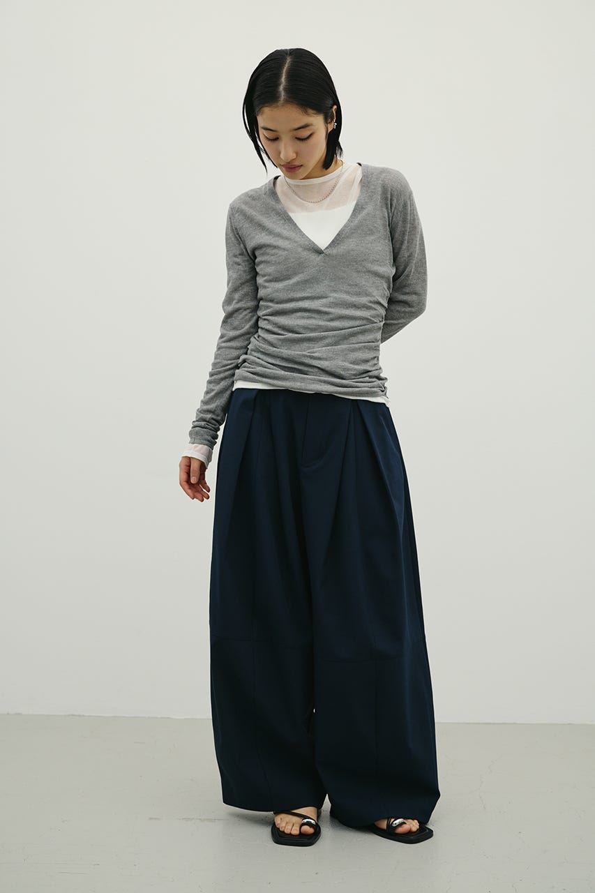 タックフォルムパンツ NVY S