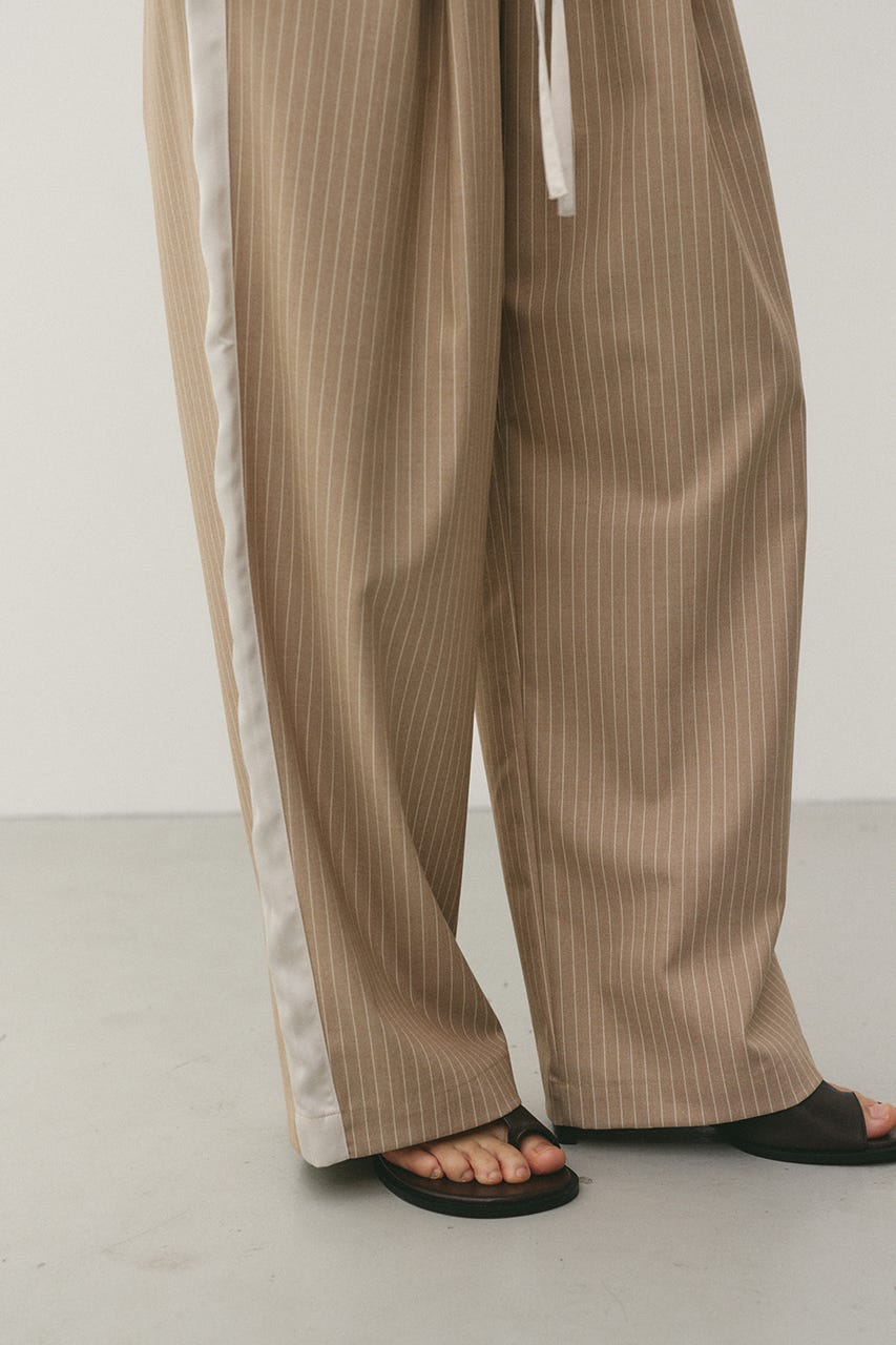 サイドラインストライプパンツ BEG S