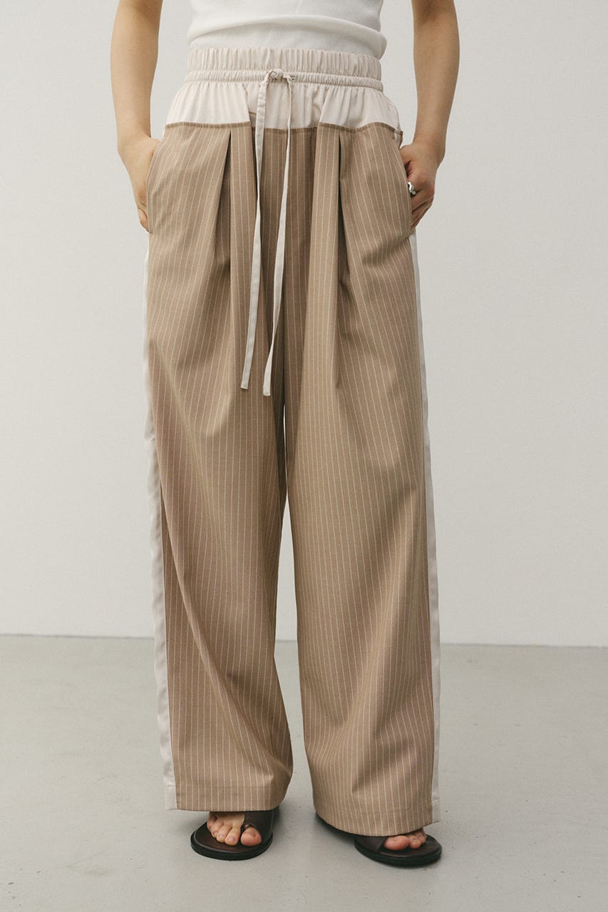 サイドラインストライプパンツ BEG S