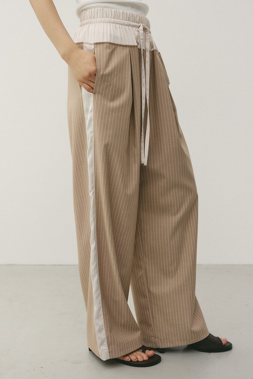 サイドラインストライプパンツ BEG S