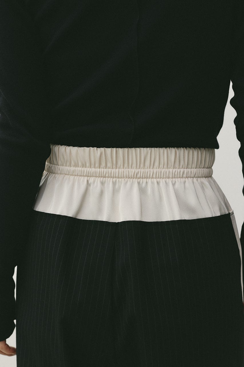 サイドラインストライプパンツ BLK M