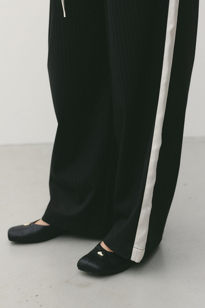 サイドラインストライプパンツ BLK M