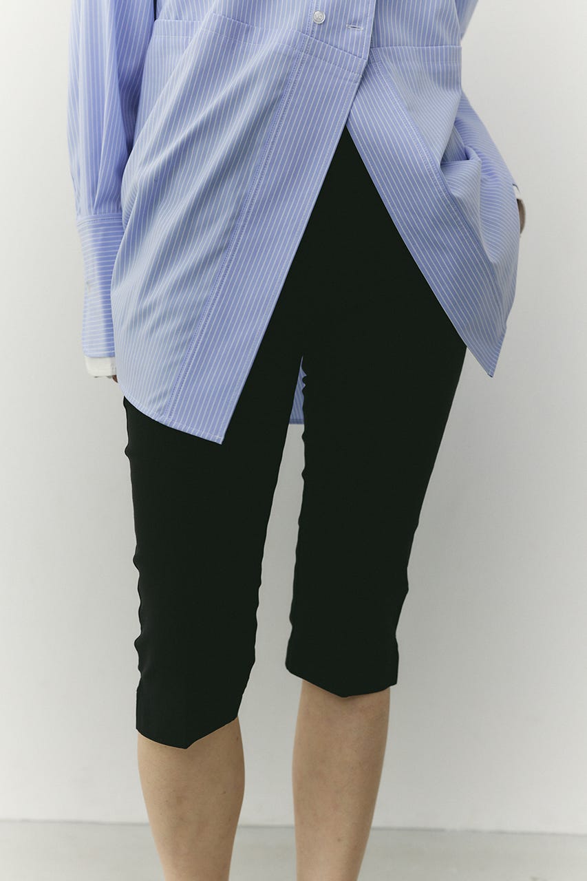 ハイストレッチカプリパンツ BLK S