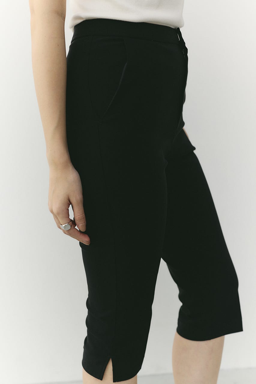 ハイストレッチカプリパンツ BLK S