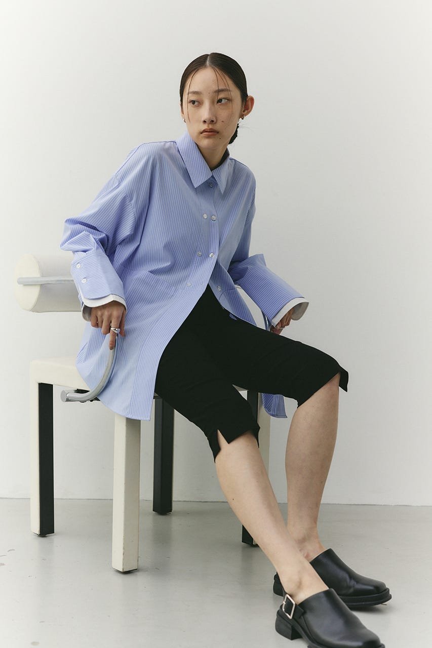 ハイストレッチカプリパンツ BLK S