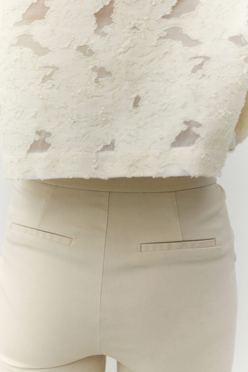 ハイストレッチカプリパンツ IVOY S