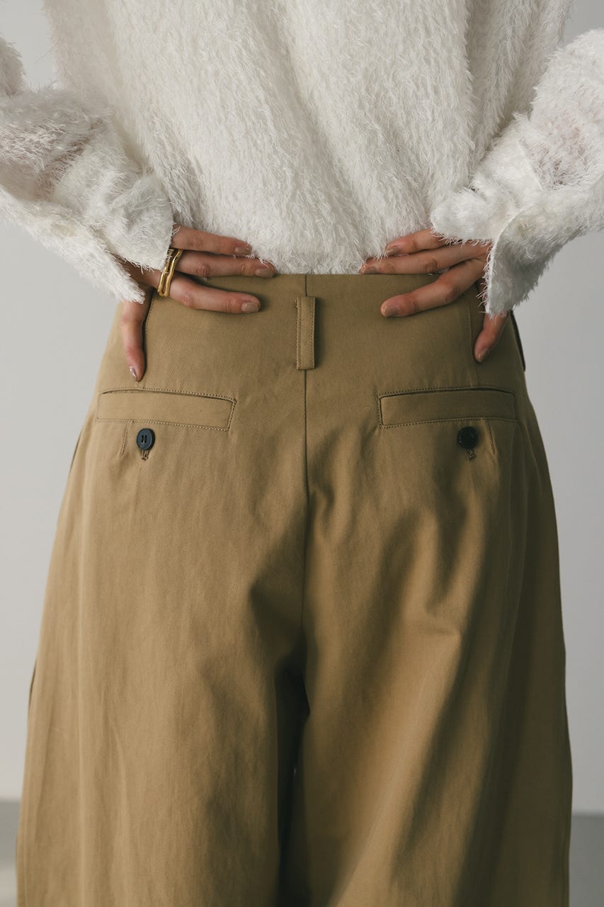 サイドタックフォルムパンツ BEG S