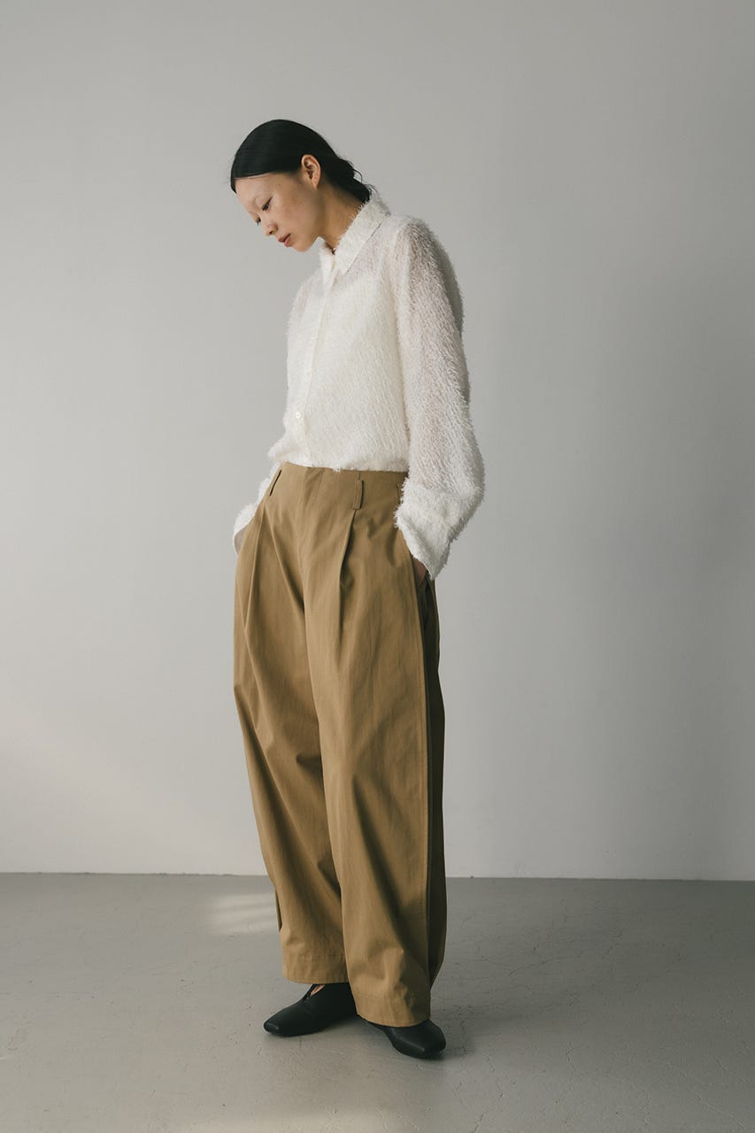 サイドタックフォルムパンツ BEG S