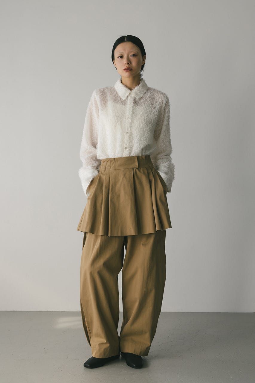 サイドタックフォルムパンツ BEG S